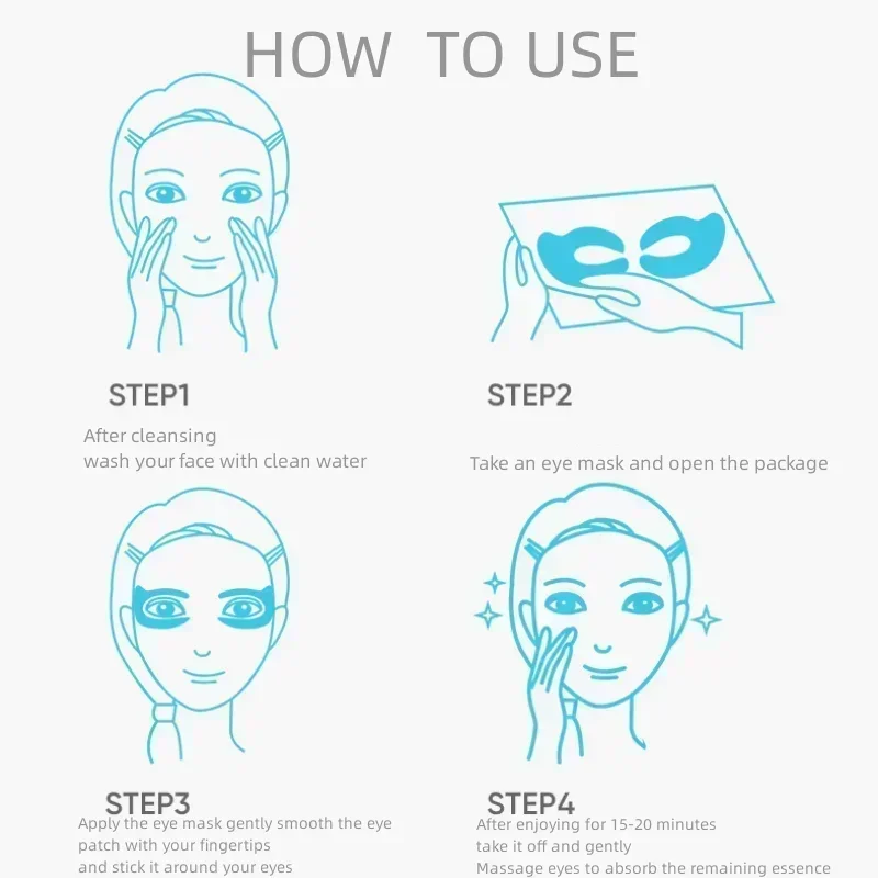 Патчи для области вокруг глаз от морщин тёмных кругов и мешков