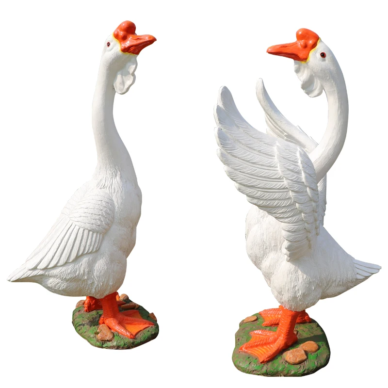 

YY Outdoor Big Goose Decoration FRP Simulation Animal Model Garden Landscape Sculpture