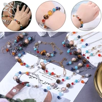 zs 1pc solar system bracelet for women girls galaxy eight planets stud earring star universe natural stone bead necklace gifts