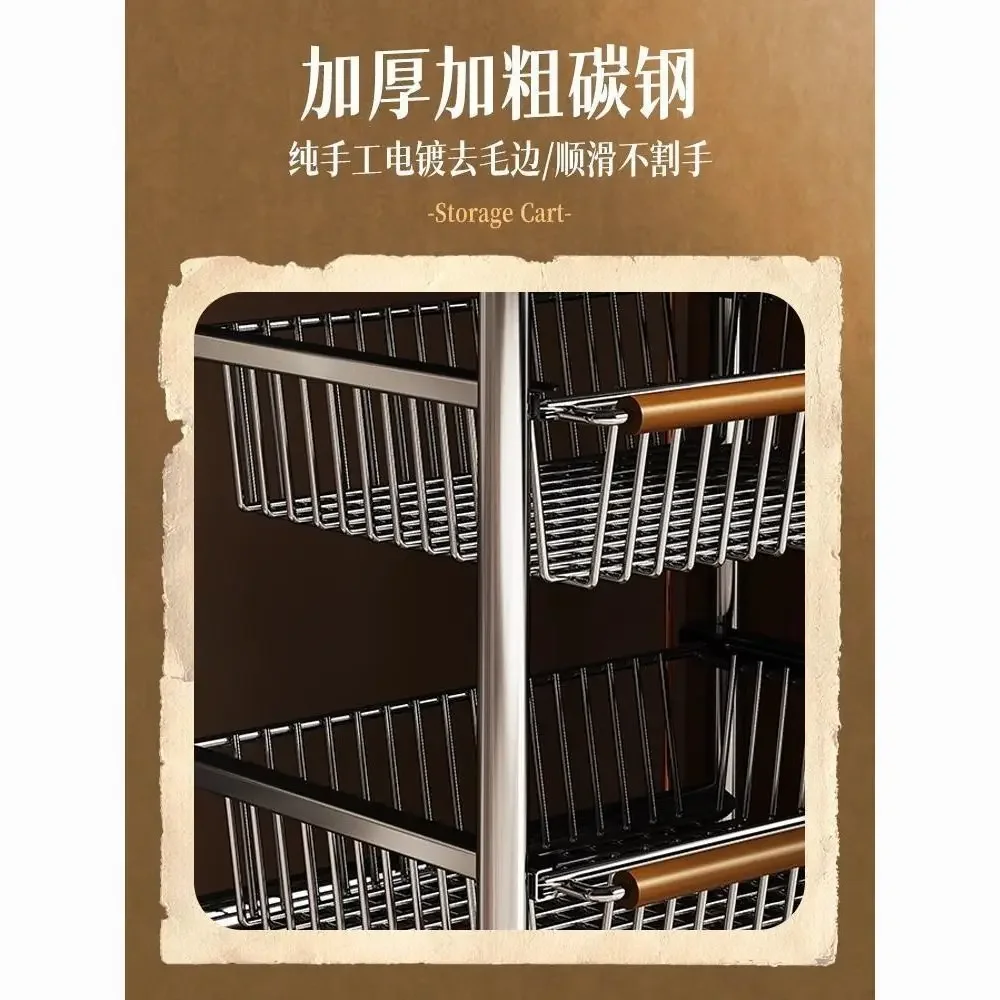 Living Room Sofa Side Table Floor Storage Snack Mobile Cart Bedroom Rack Balcony Multi-layer Kitchen Racks |