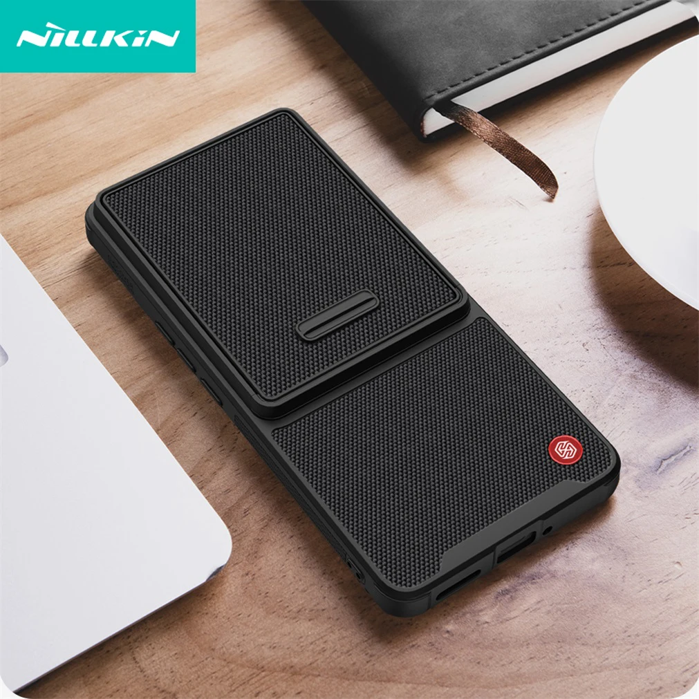 

NILLKIN For Xiaomi 12S Ultra Case Textured Spring Cover Nylon Fiber Weaving Material Slide Camera Cover For Xiaomi Mi 12S Ultra
