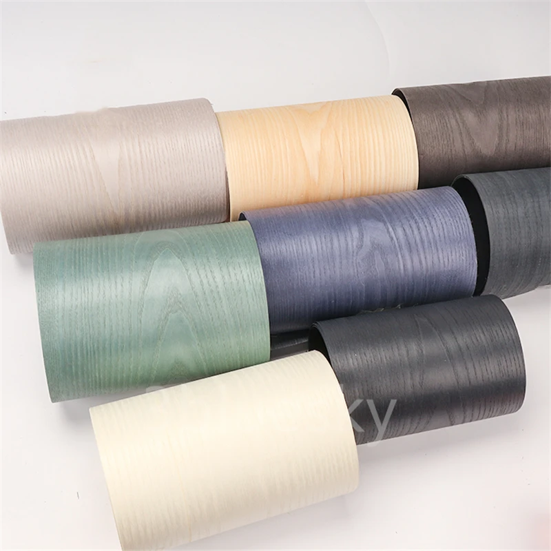 Натуральный деревянный шпон окрашенный белый ясень для мебели около 20x250 см 0 25 мм