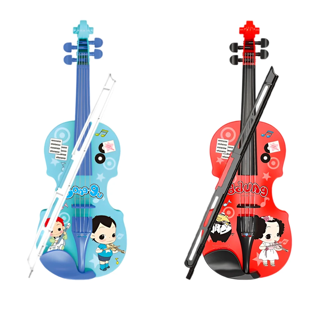 

Kids Electronic Violin Musical Instrument Kindergarten Home Parent-Child Interactive Development Toy Boys Blue