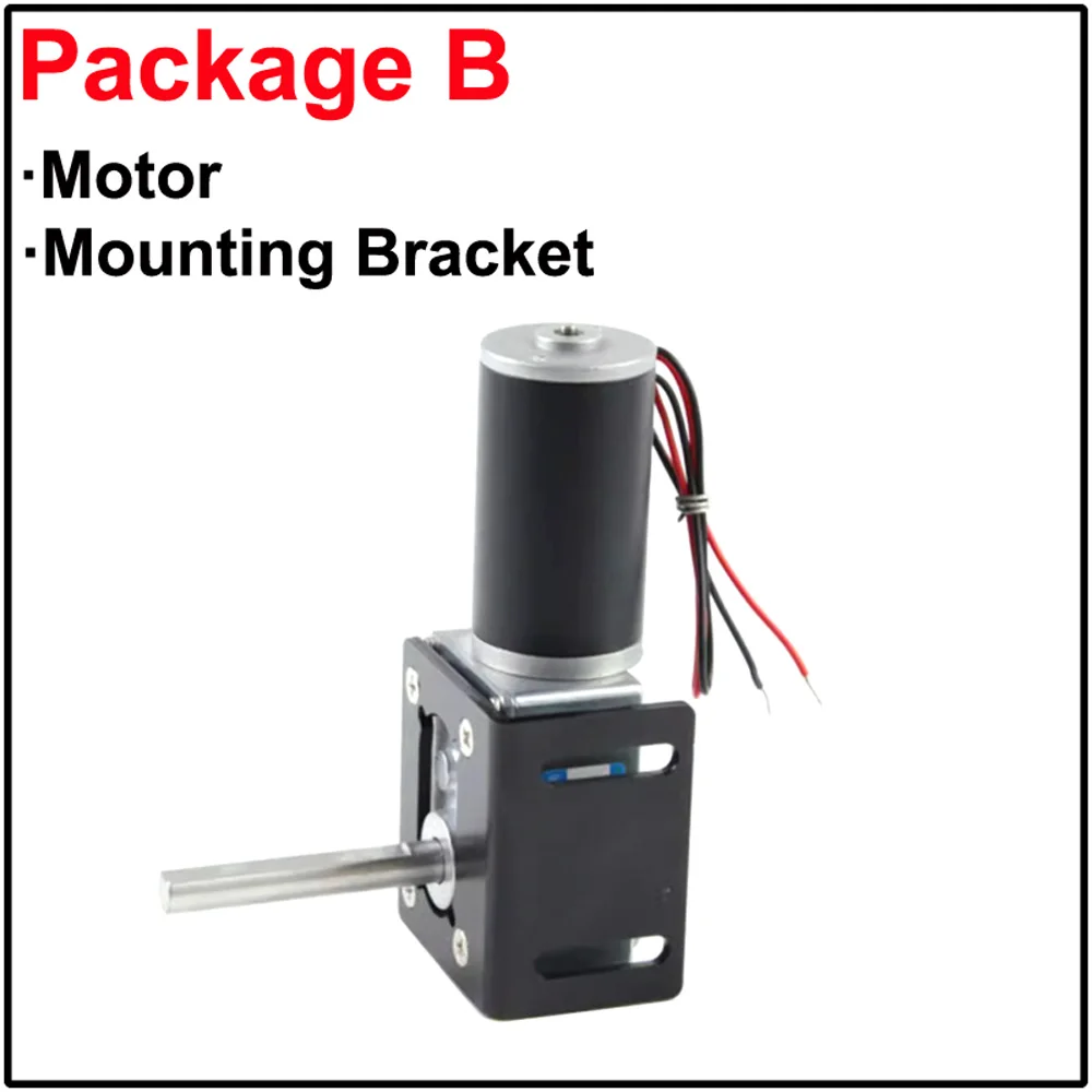 Длина вала 51 мм Микро Червячный мотор-редуктор постоянного тока от 5 до 470 об/мин