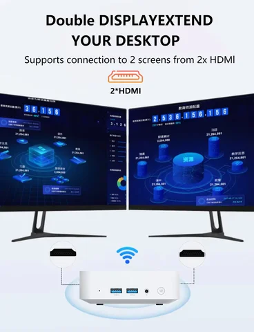 FUCHU mini pc computer Intel Core i7 12ГБ ОЗУ 1ТБ SSD