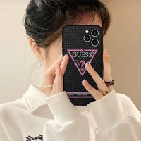luxury brand design guess phone case hard leather case for iphone 11 12 13 mini pro max 8 7 plus se 2020 x xr xs coque