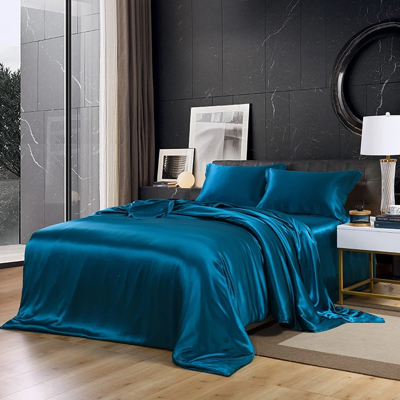 

30MM 100% Mulberry Silk Duvet Cover Seamless Solid Dyed Silk Cover Bedding High Quality Many Size Customize Size
