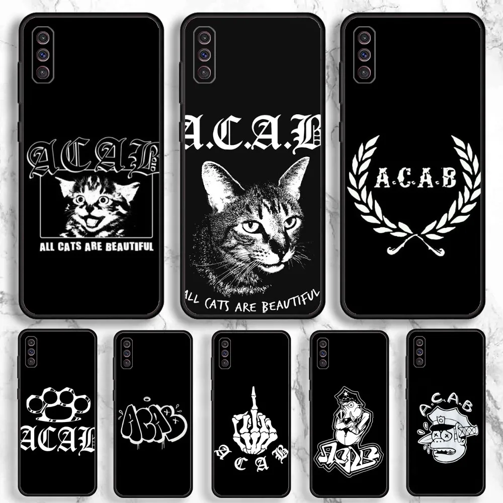 Чехол для телефона A-Acab Ultras Samsung Galaxy A13 A21s A22 A31 A32 A52 A53 A71 A80 A91 Мягкий черный чехол