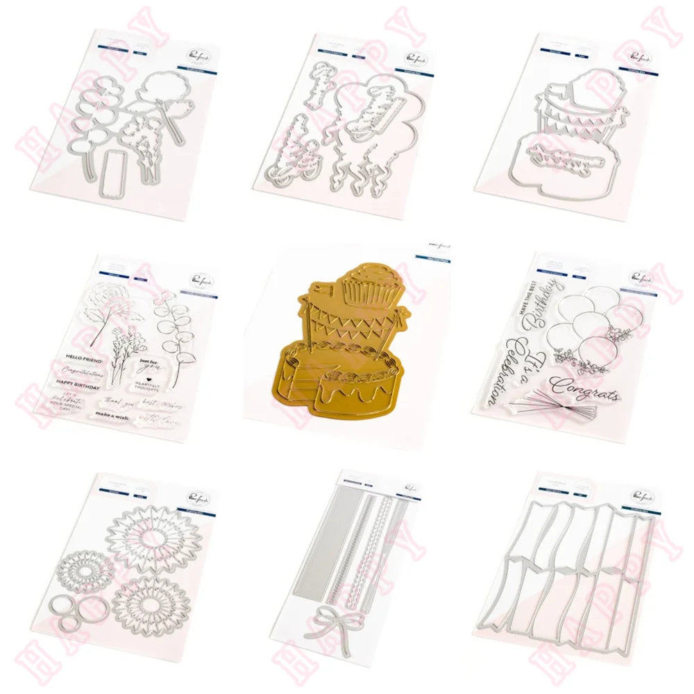 

Celebrate Love Stamps Stencils Metal Cut Dies Hot Foil Ribbons Balloons Scrapbook Album Card Embossing Handcraft Paper Template