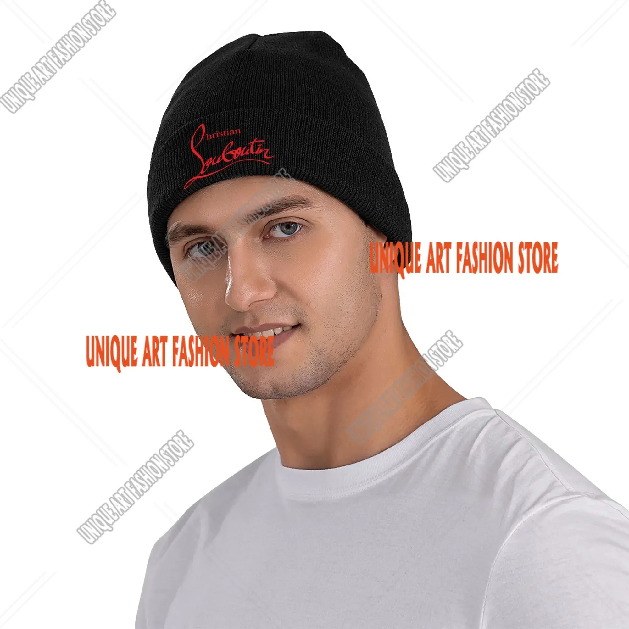 Кристианская шапка Louboutins на высоком каблуке осенне-зимняя Skullies теплая для мужчин