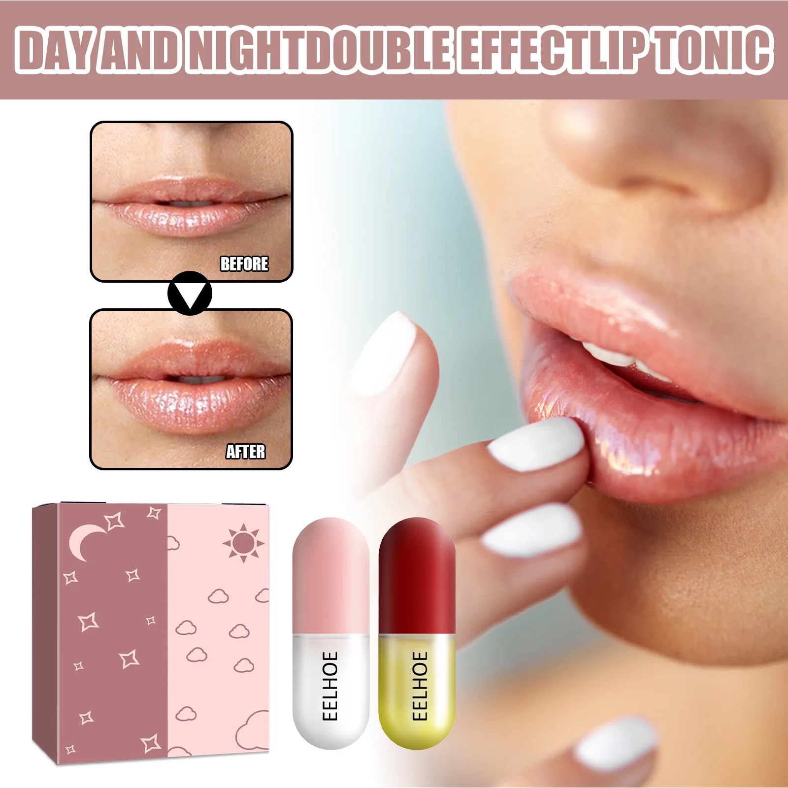 

Day Night Lip Balm Lip Augmentation Long Lasting Plumper Remove Fine Lines Elasticity Gloss Dry Repair Hydrate Nourish Lipstick