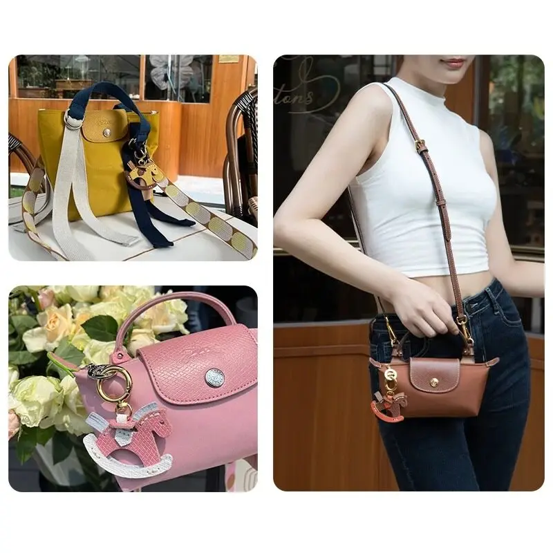 EverToner для сумки Longchamp подвесной орнамент натуральная кожа подвеска-качалка