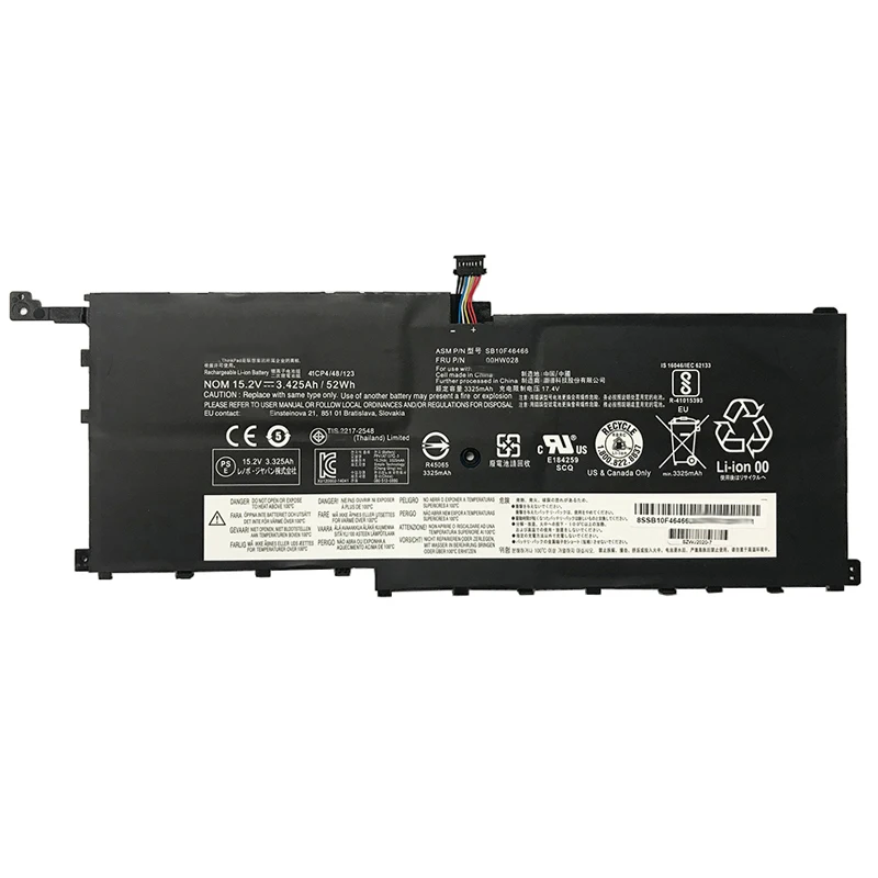 Оригинальный аккумулятор 01AV409 01AV410 01AV441 01AV440 01AV438 01AV439 00HW028 00HW029 для Lenovo ThinkPad X1 Carbon Gen