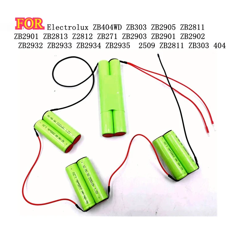 12 В 2000 мАч NI-MH аккумулятор для пылесоса Electrolux ZB2901 ZB2902 2903 2905 2911 ZB2811 2812 2934 ZB2934 ZB 2935