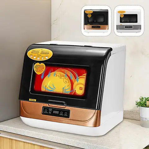 Электрическая Ультразвуковая мини-посудомоечная машина, полностью Автоматическая Посудомоечная машина, небольшая стерилизация, дезинфек...