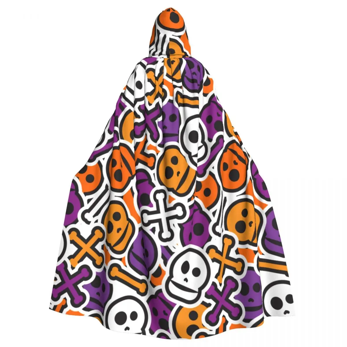

Long Cape Cloak Scary And Horror Skull Hooded Cloak Coat Autumn Hoodies