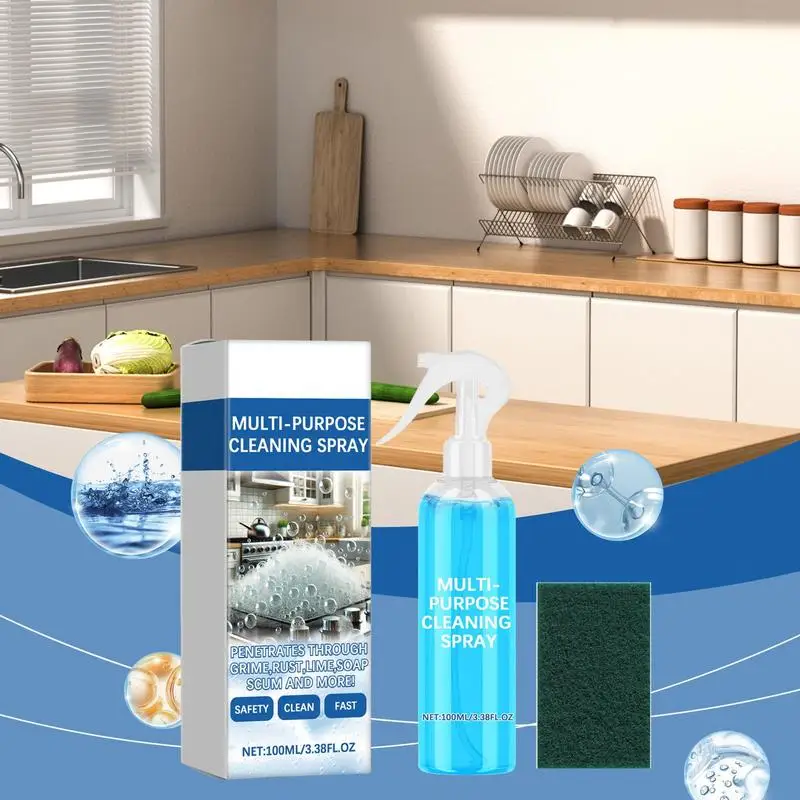 Многофункциональный кухонный пенный очиститель 100 мл быстродействующий спрей