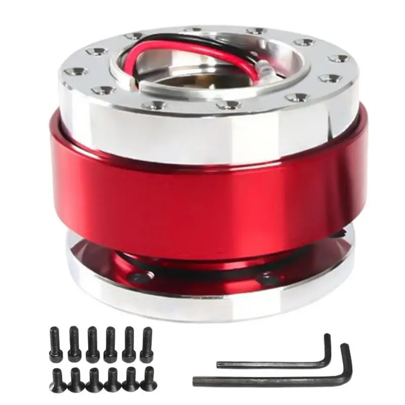 

Auto Universal Aluminum Racing Steering Wheel Snap Off Quick Release Hub Adapter Kit Fits For Car Sport Steering Wheel