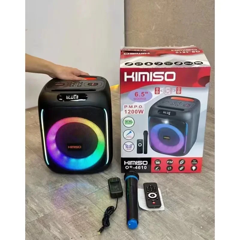 

Портативная Bluetooth-колонка с микрофоном, 1200 Вт, 6,5 дюйма