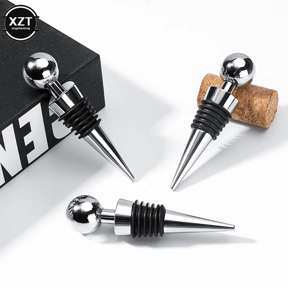 

Round Bottle Stopper Wine Storage Metal Twist Cap Plug Reusable Vacuum Sealed Bottle Cap Champagne Stopper Wine Gifts Bar Tools