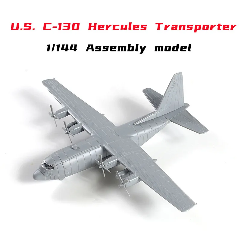 

4D 1/144 U.S. C-130 Hercules Transporter Assembly Model Military Aircraft Toy