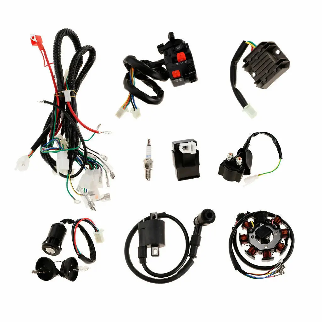 For Dirt Bike ATV QUAD ELECTRICS For 125cc - 250cc Zongshen Lifan Ducar Razor CDI Wire Harness Stator Assembly Wiring