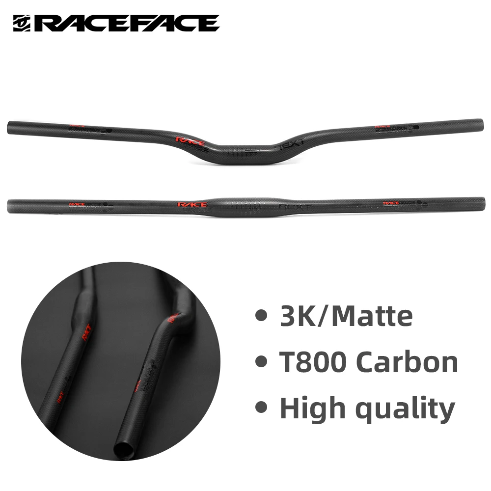 

Race Face Next Mountain Bike 3k Full Carbon Handlebar Matte Carbon Bicycle Handlebar MTB Parts 31.8x600-740mm