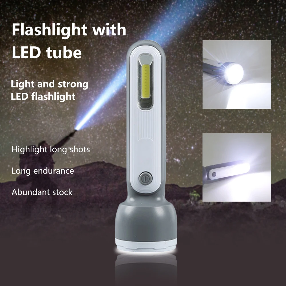 

Handheld Emergency Lighting Outdoor Multifunctional Light Flashlight 2 Lighting Modes Waterproof Flashlight for Hunting Fishing