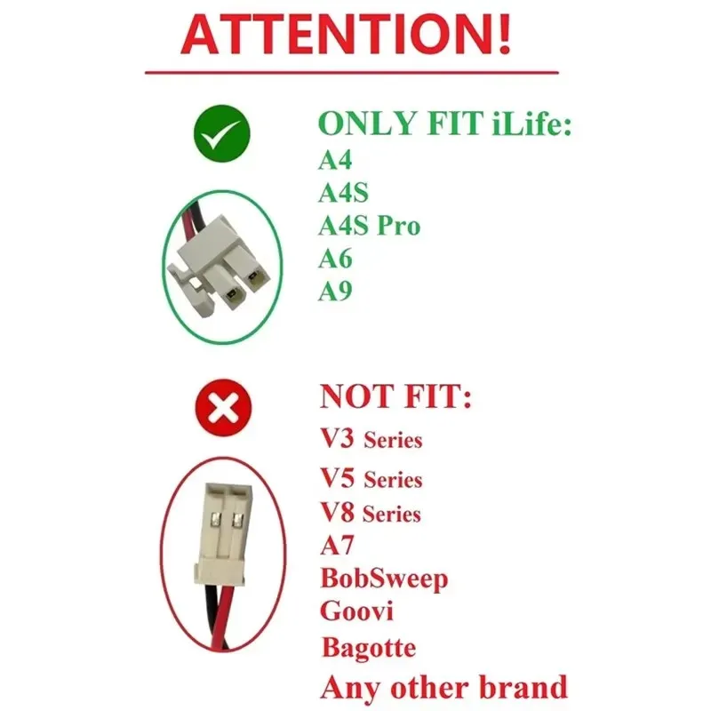 Фото Новый литиевый аккумулятор 14,4 В/14,8 В 2600 мАч для робота-пылесоса iLife A4 A4s V7 A6 V7s Plus INR18650 M26-4S1P №4
