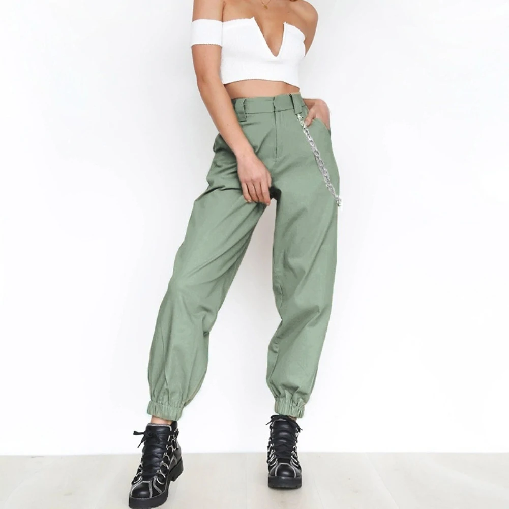 

Y2K Multi-pocket High Waist Cargo Pants Ladies Sweatpants Streetwear Loose Version Type Casual Fashion 2022