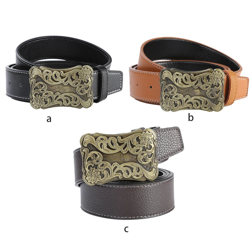 

Mens Belts Tangcao Pattern Retro Multifunctional Fancy Durable Adjustable Leather Belt for Men Male Jeans Trousers Pants Black