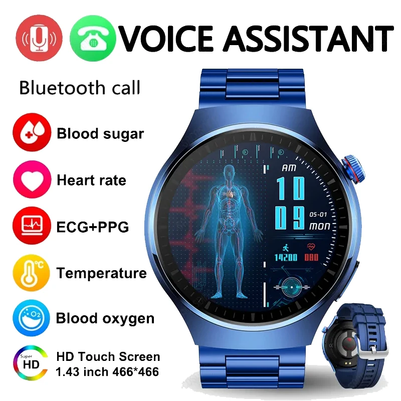 

2023 New Sports Smart Watch ECG+PPG Bluetooth Call 466*466 AMOLED 1.43 Inch Screen IP67 Waterproof Smartwatch For Huawei Xiaomi