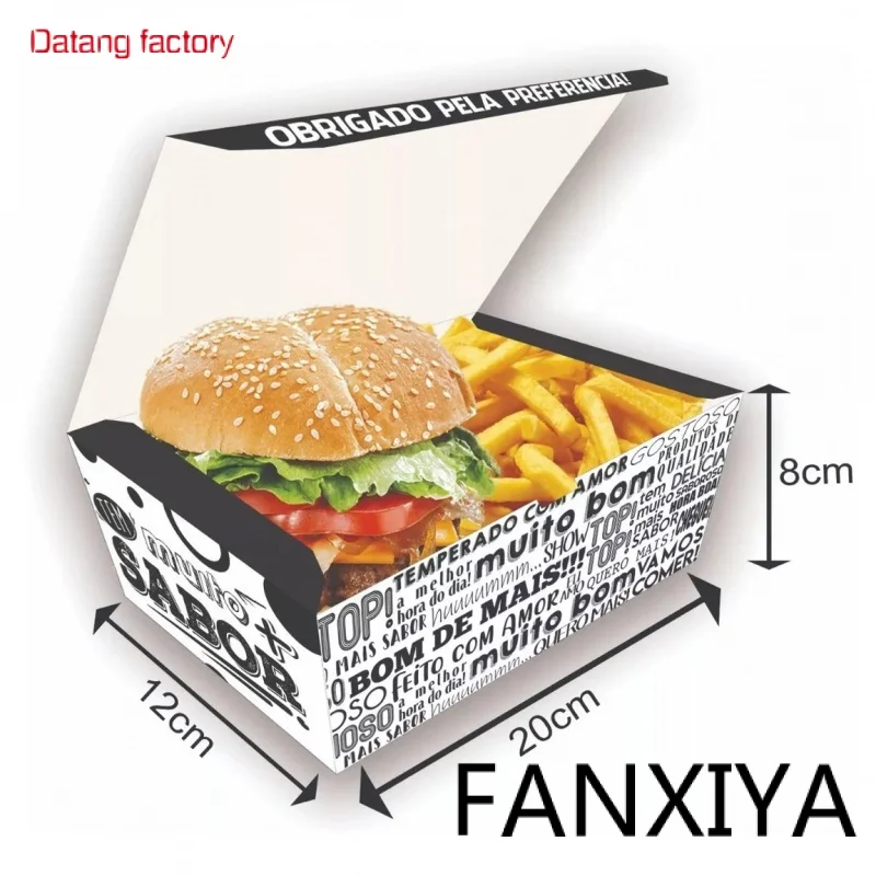

Custom Hamburger Burger Box Packaging Custom,French Fries Packaging Fired Chicken Box,Paper Fast Food Packaging Box