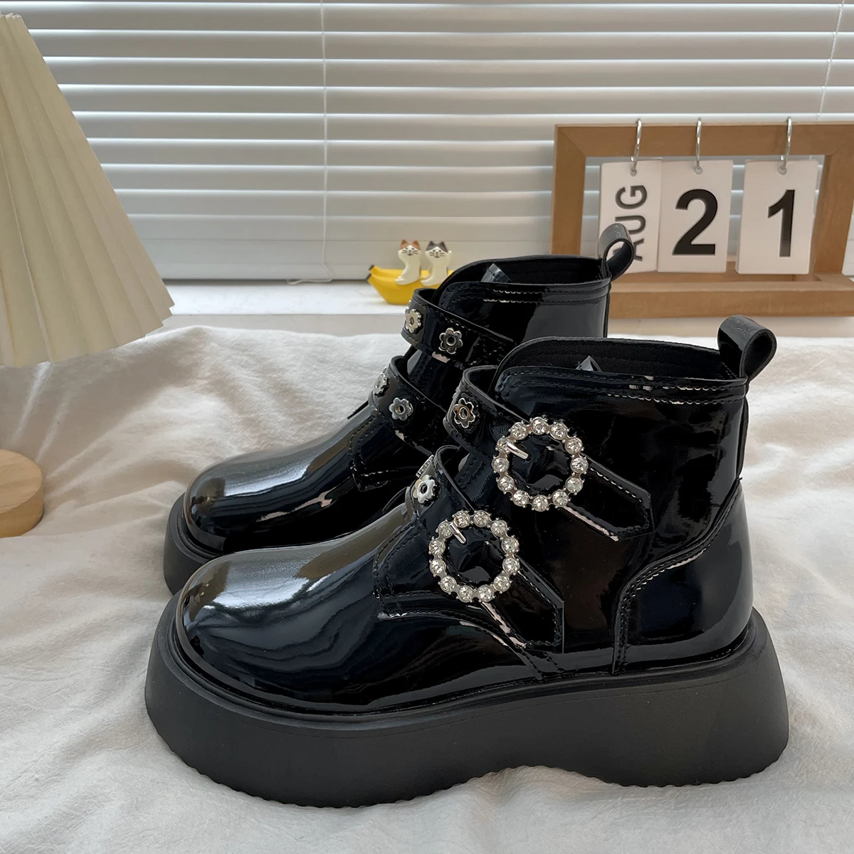 

Женские ботинки в стиле «лолита», ботильоны на толстом каблуке, обувь на платформе, японская Униформа JK, 2022