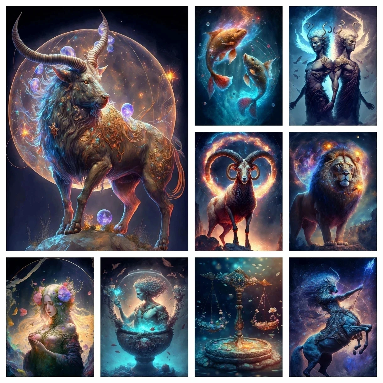 

Zodiac Sign Constellation DIY Diamond Painting New 2023 Mosaic Embroidery Fantasy Art Cross Stitch Kits Handmade Home Decor