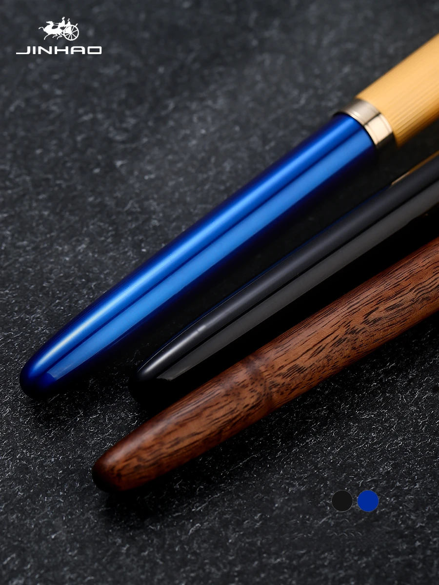 

Jinhao Retro Fountain Pen Wood Barrel Copper Cap Gold Arrow Clip Fine Nib Office Business School Calligraphy H6214