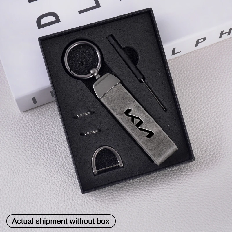 

Кожаный брелок для ключей, спортивный автомобильный брелок, индивидуальный подарок с эмблемой для Kia KN Sportage Rio Picanto Morning Stonic Ceed Niro Sorento Ray