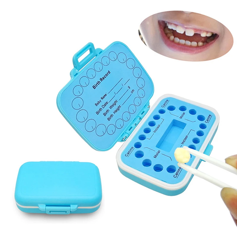 Baby Teeth Keepsake Box PP Tooth Fairy Boxes Kids Tooth Storage Holder Organizer Cute Children Tooth Fetal Hair Container