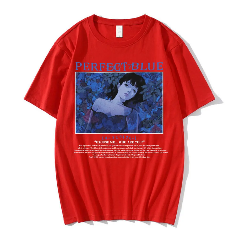 Футболка мужская с рисунком японского аниме идеальный синий топ коротким