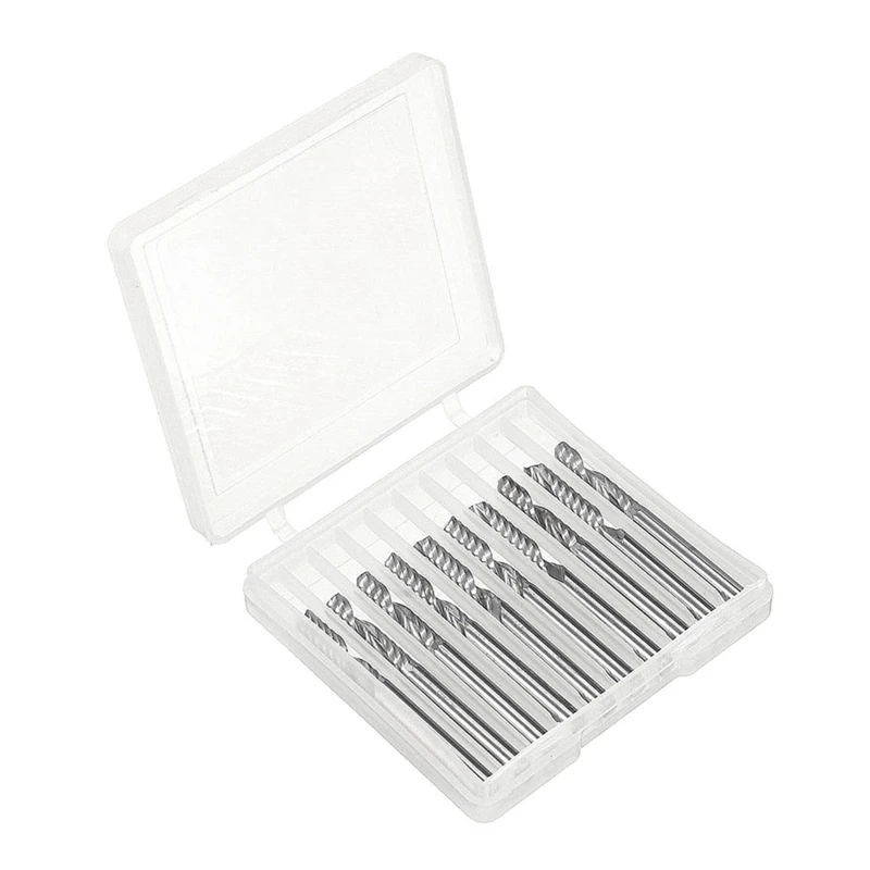 

10x End Mill Cutter 3.175mm Single Flute Spiral Router Bits for Sculpturing