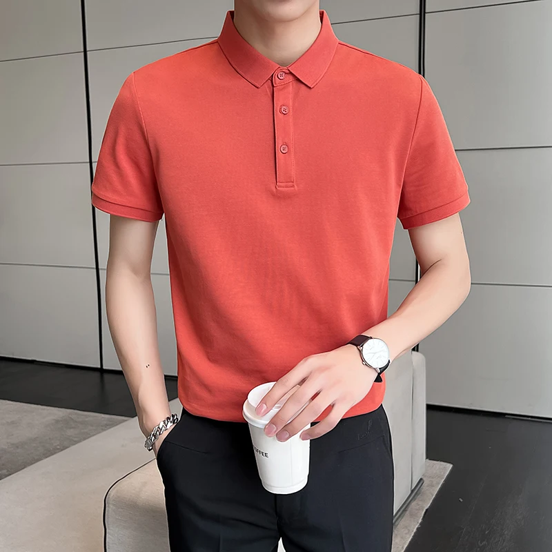 

Affordable Luxury: New Men's Solid Color Short-Sleeved Polo Shirt in 7 Colors for Summer, traf homme , polo ralphlauren