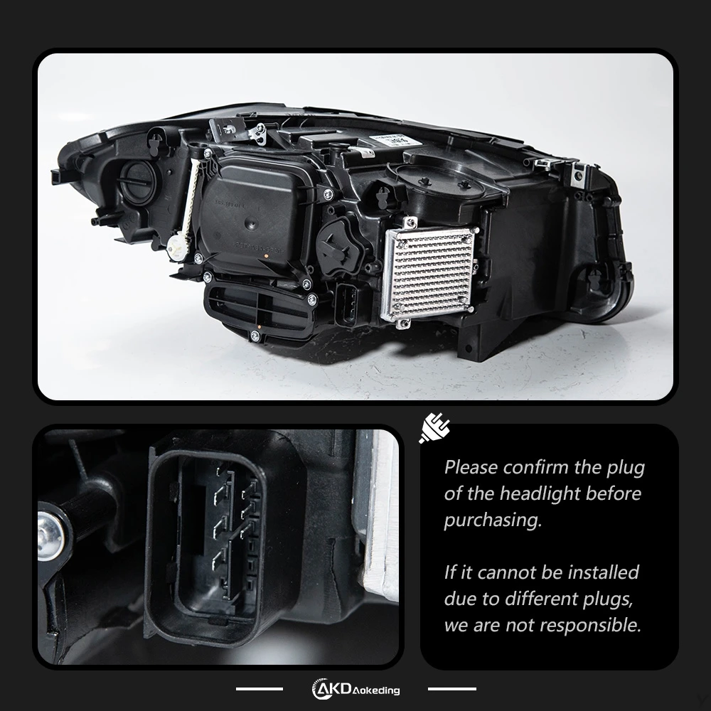 Фото 2 шт. автомобильные фары для BMW F10 F18 светодиодные фары 2010-2017 525I 530I фары Drl указатель поворота дальнего света проектор «ангельские глазки» №4