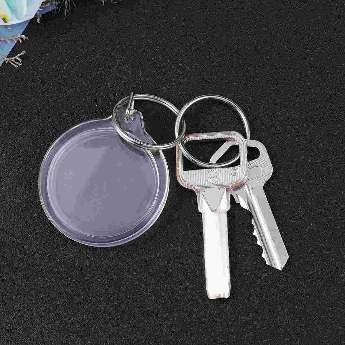 

Keychain Key Bracelet Photo Keychains Rings Blank Ring Acrylic Chain Clear Frame Personalized Keyrings Picture Keyring Diy Empty