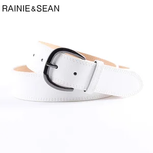 Женский ремень из натуральной свиной кожи RAINIE SEAN, винтажный темно-синий пояс с классической пряжкой, новинка 2022, женский ремень высокого качества