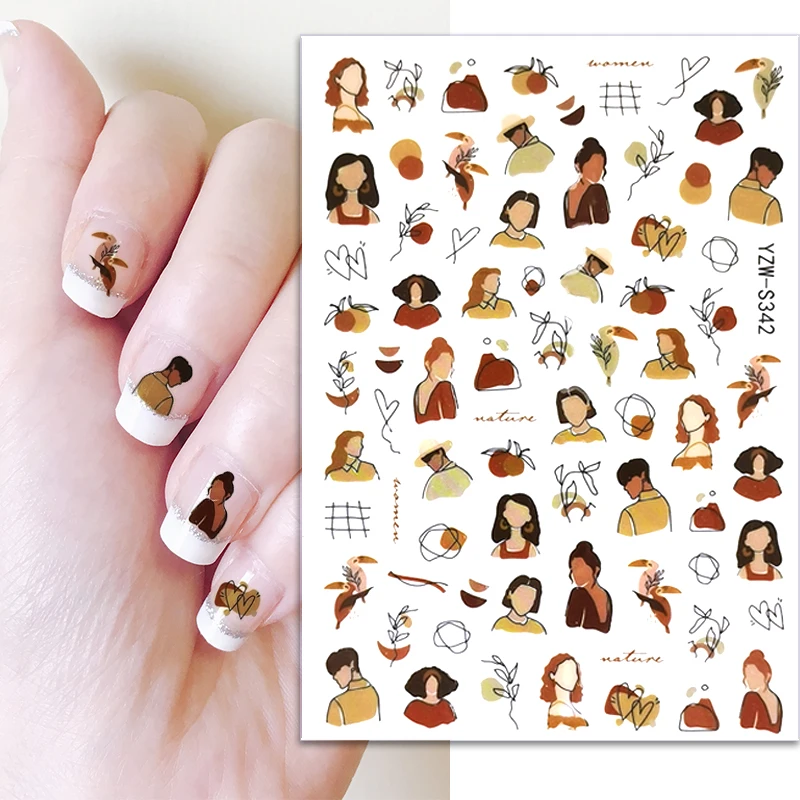 

1 шт., наклейки для ногтей, 2022