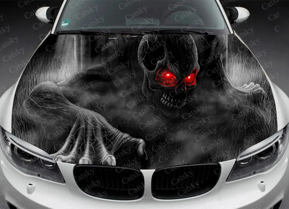 Наклейка в виде темного черепа стикер графика наклейка для грузовика