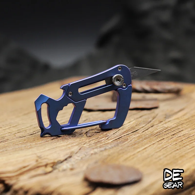 

Открывающийся нож из титанового сплава, инструмент для распаковки, отвертка, гаечный ключ для повседневного использования, многофункциона...