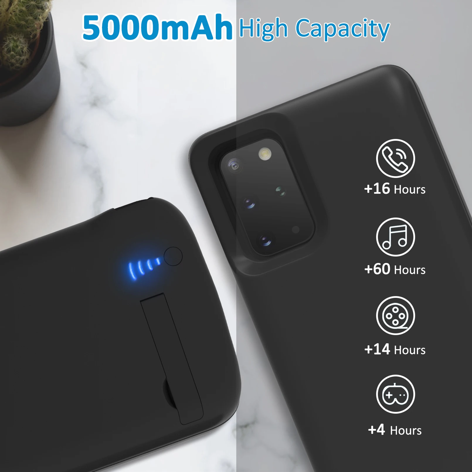 Smart Mobile Phones Battery Charger Case For Samsung Galaxy S20 Ultra S20 Plus Charging Case Portable Powerbank Cover 5000mAh