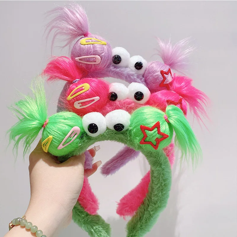 

Xmas dopamine cute furry doll hair bands