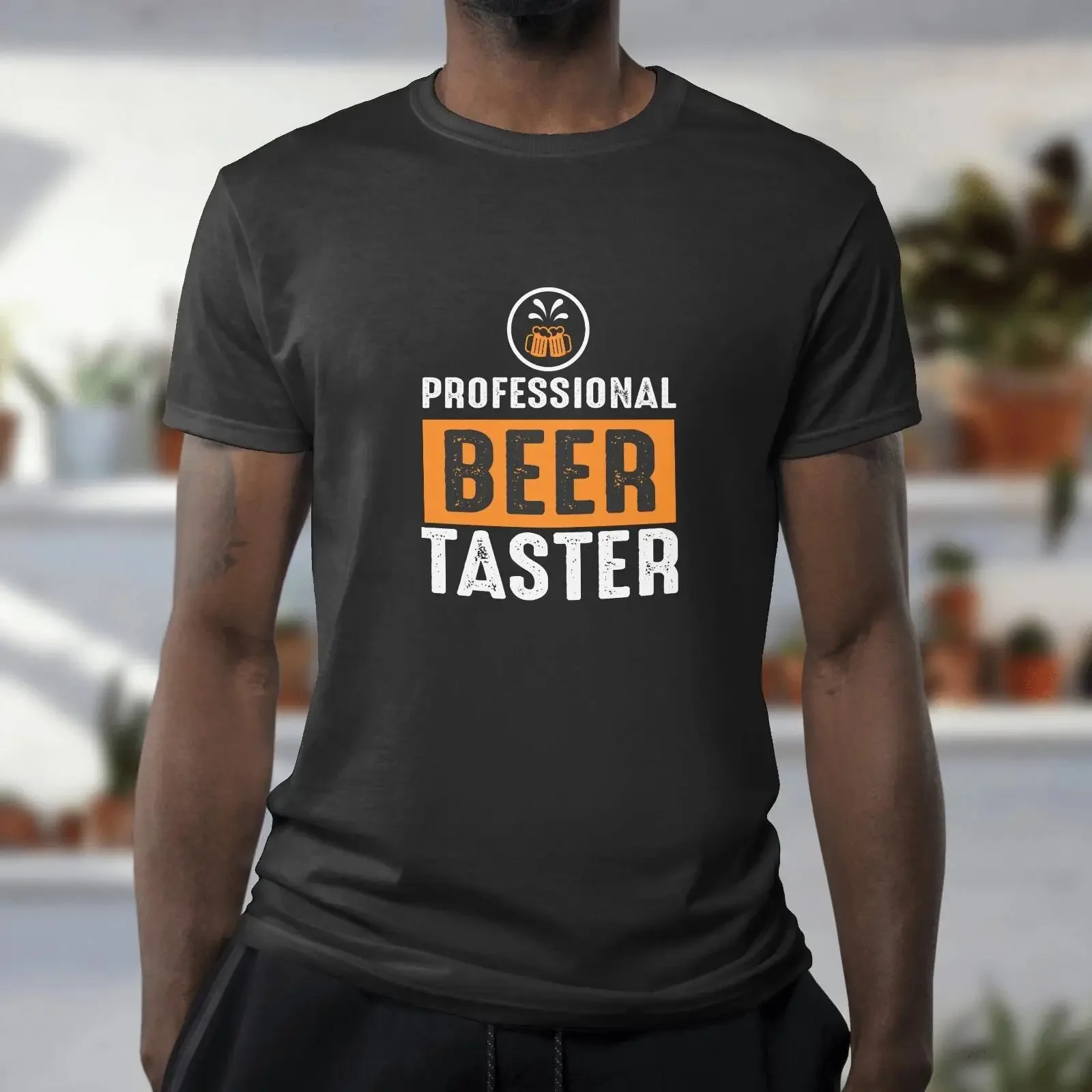 Фото Футболка для дегустации пива Profi Bier Verkostung, забавная, с юмором, на тему алкоголя, водки, вина, яблочного вина, 014, винтажная, с эффектом потертости, повседневная, эластичная, мягкая, мужская №1